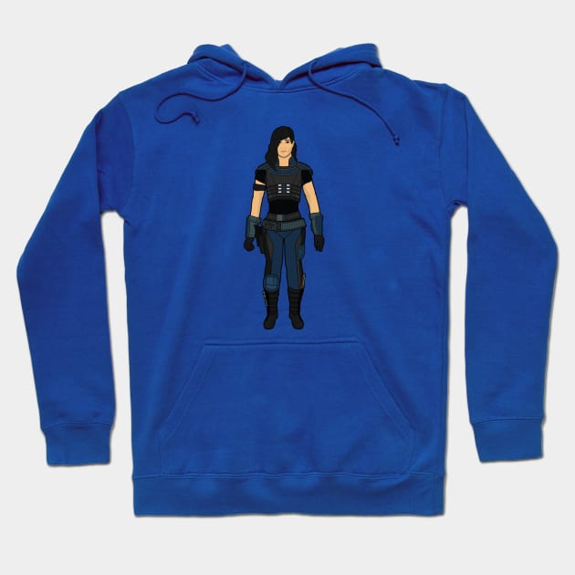 Bad-Ass Gina reimagined in a classic Kenner style Hoodie by LeftCoast Graphics